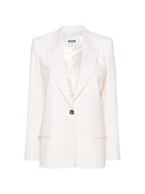 MSGM single-breasted crepe blazer