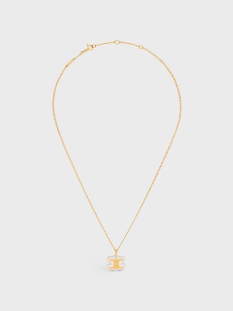 CELINE Celine Glaçon Necklace in Brass with Gold finish and Resin
