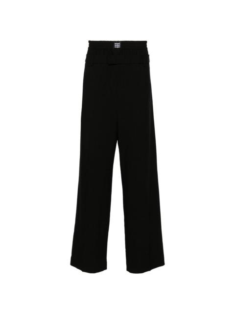 double-waist tapered trousers