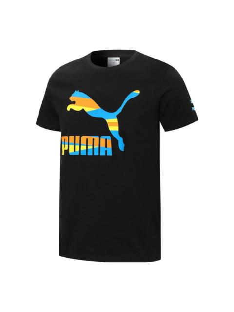 PUMA Colorful Logo T-Shirt 'Black' 534990-01