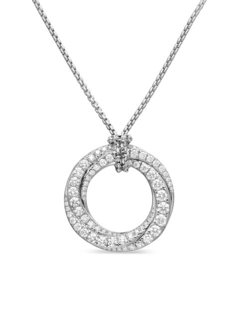 DAVID YURMAN Women's Pavé Crossover Pendant Necklace in 18K Yellow Gold with Diamonds, 21mm - Diamond