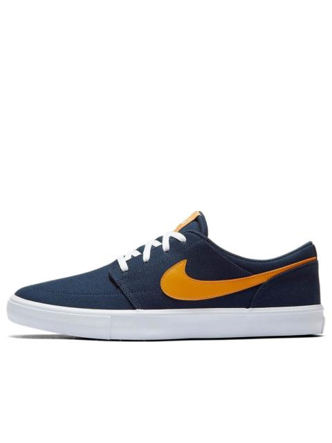 Nike Nike SB Skateboard Portmore II Solar CNVS 'Blue Yellow' 880268-401