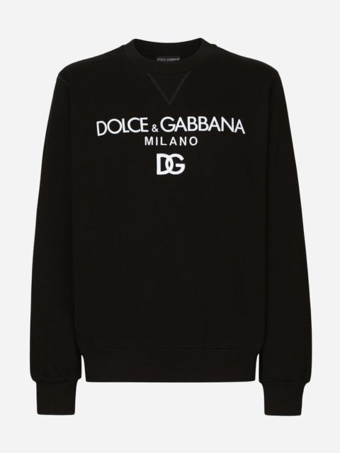 Jersey sweatshirt with DG embroidery