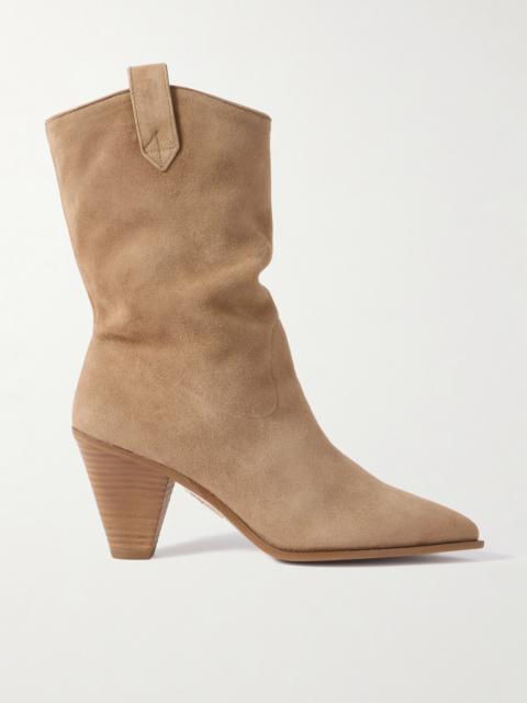 AQUAZZURA Boogie 70 Suede Ankle Boots