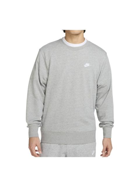 Nike Nike Club French Terry Crew 'Dark Grey Heather Light Smoke Grey White' FN3889-063