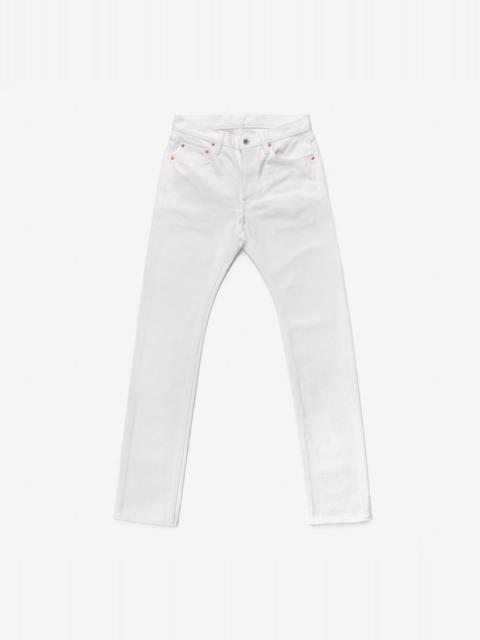 Iron Heart IH-555S-WH 21oz Selvedge Denim Super Slim Cut Jeans - White