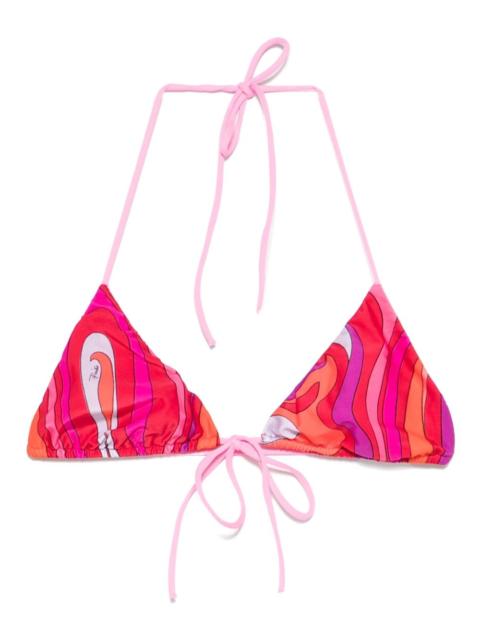 PUCCI Marmo-print bikini top