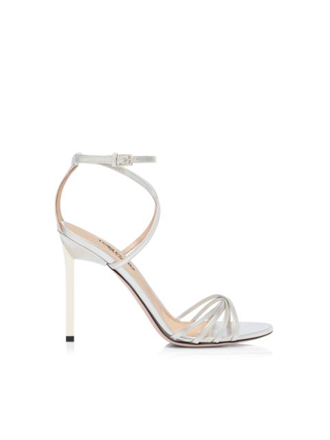 TOM FORD LAMINATED PRINTED LIZARD IDA SANDAL
