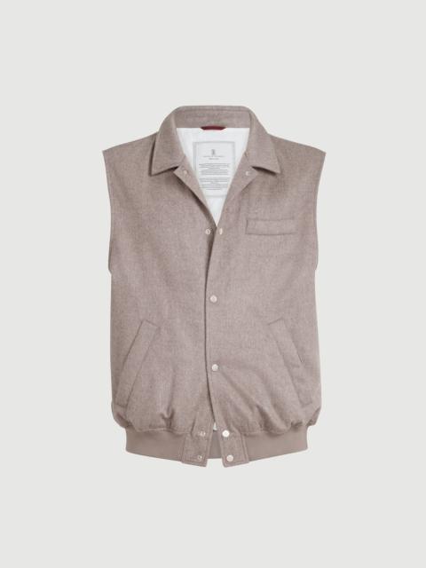 Brunello Cucinelli Lightweight cashmere flannel vest with Thermore® padding