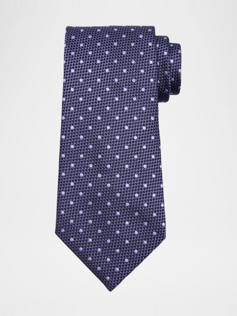 TOM FORD Men's Contrast Dot Silk Tie