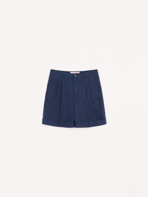 Valentino VALENTINO LINEN CUFFED BERMUDA SHORTS