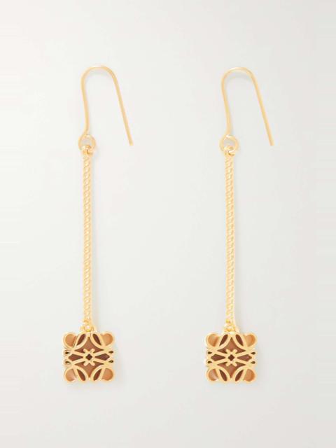 Anagram gold-plated earrings
