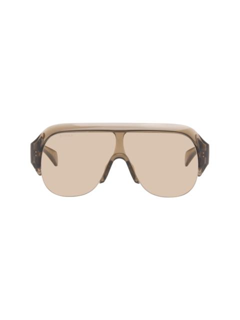 GUCCI Brown Shield Sunglasses