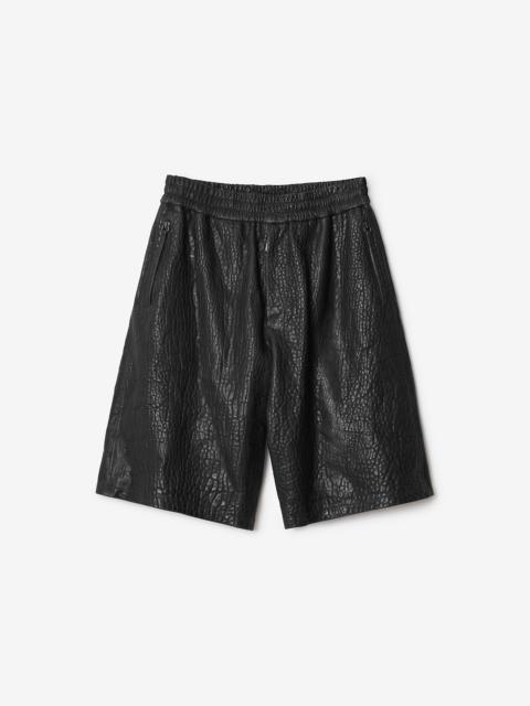 Burberry Leather Shorts