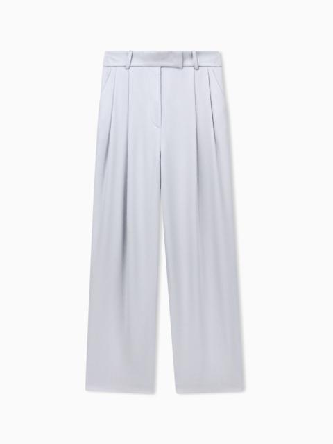 GIORGIO ARMANI TROUSER WIDE LEG WITH TWO PLEATS IN HAMMERED SATIN