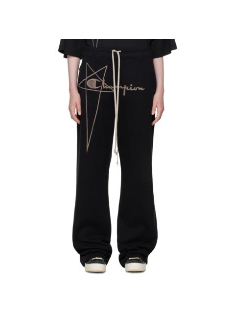 Rick Owens Black Champion Edition Dietrich Lounge Pants