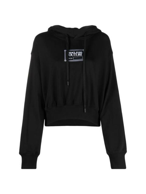 logo-print drawstring hoodie