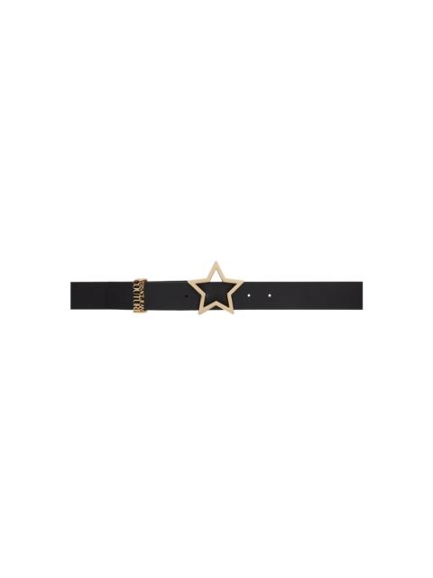 VERSACE JEANS COUTURE Black Star Logo Belt