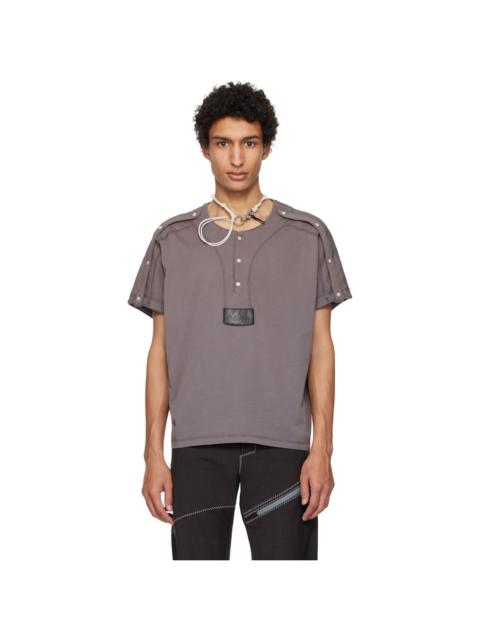 Kiko Kostadinov Gray Sargo Short Sleeve Henley