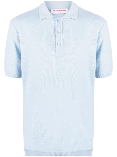 ORLEBAR BROWN textured-knit polo shirt