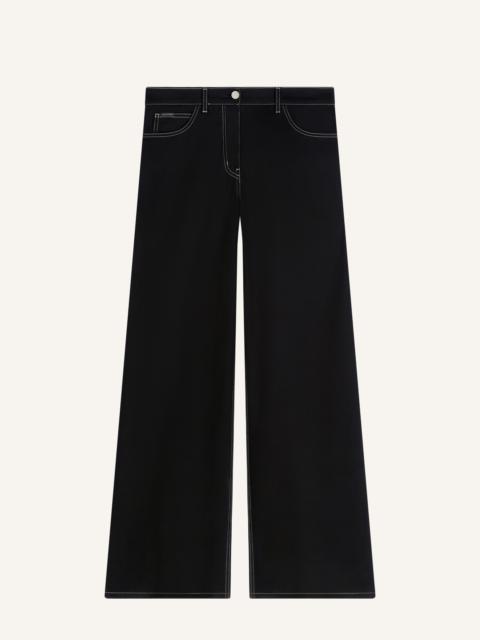 courrèges HAMMER TOPSTITCHED DENIM BAGGY PANTS