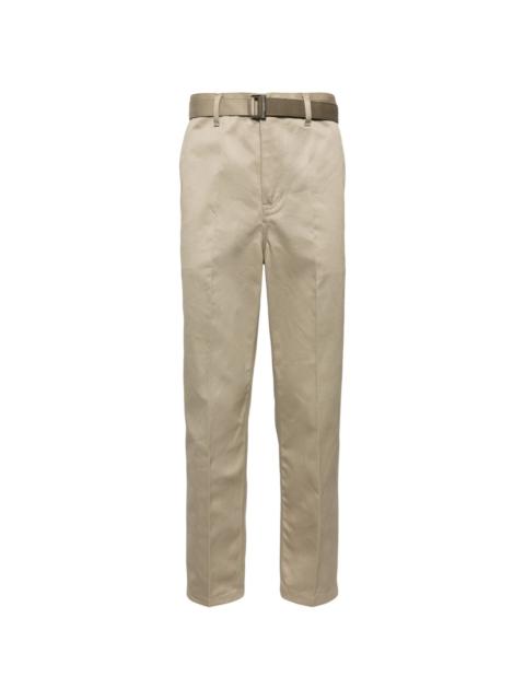 sacai belted chino trousers
