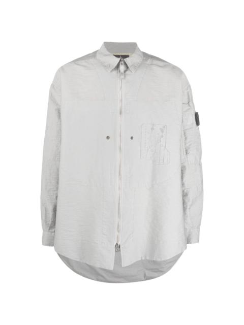 Compass-patch shirt jacket