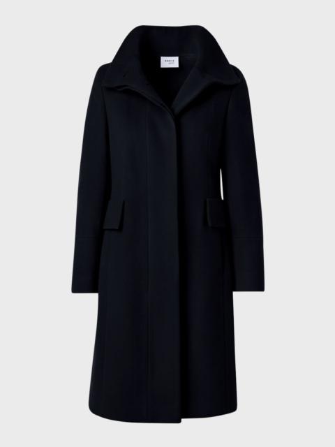 AKRIS Duffle Knee-Length Wool Coat