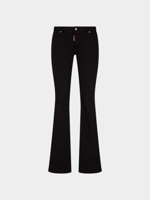 DSQUARED2 BULL DYED MEDIUM WAIST FLARE TWIGGY JEANS