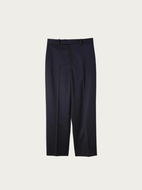MARGARET HOWELL Tailors Trousers - Navy Worsted Wool Cotton