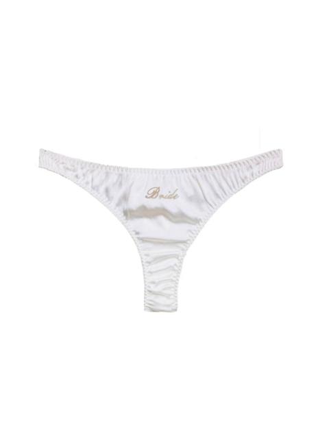Fleur du Mal Women's Bridal Silk Luxe Thong - Ivory