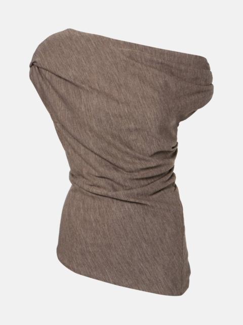 entire studios Draped asymmetric wool top
