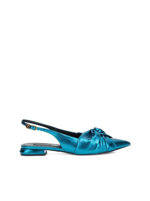 Roberto Cavalli knot-detail pointed-tooe flat pumps