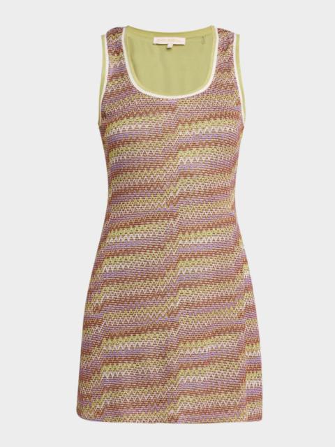 RAMY BROOK Liora Metallic Weave Minidress