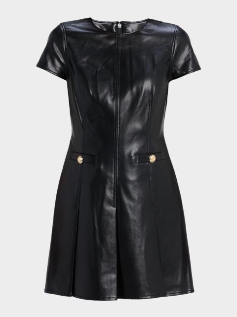 Cinq à Sept Vegan Leather Mini Dress