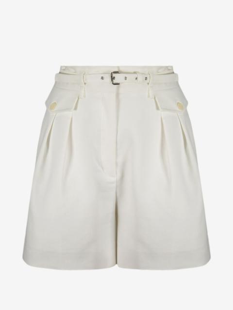 REDValentino belted-waist pleated shorts