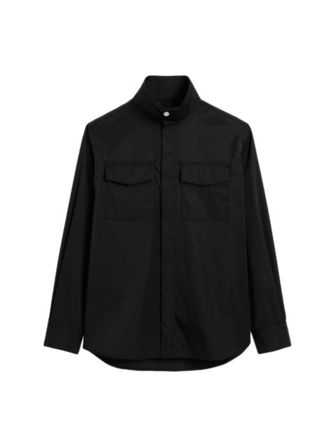 high-collar shirt