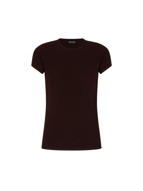 TOM FORD COMPACT FINE CASHMERE SILK KNIT T-SHIRT