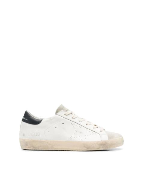 Superstar distressed lace-up trainers