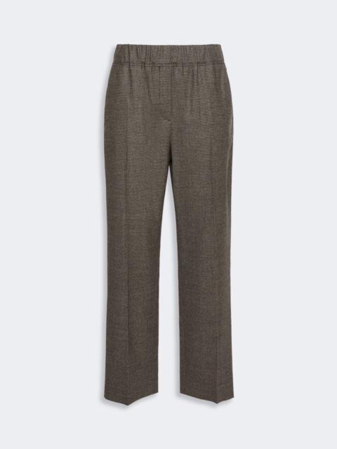 WEEKEND Max Mara HATELEY Stretch wool flannel trousers - MARRON GLACE'