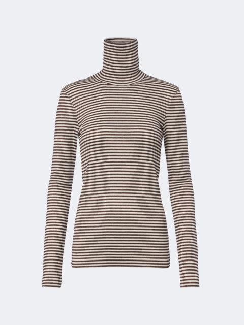 Brunello Cucinelli Striped wool-blend turtleneck sweater