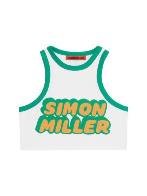 SIMONMILLER logo-print cropped tank top