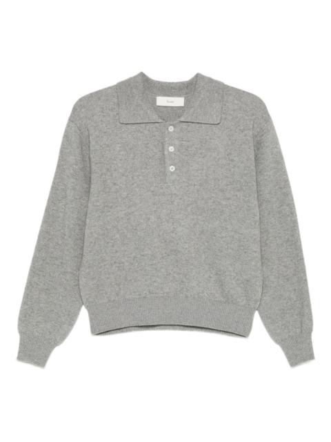 Dunst mélange-effect cashmere polo shirt