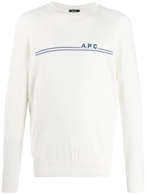 A.P.C. logo print jumper