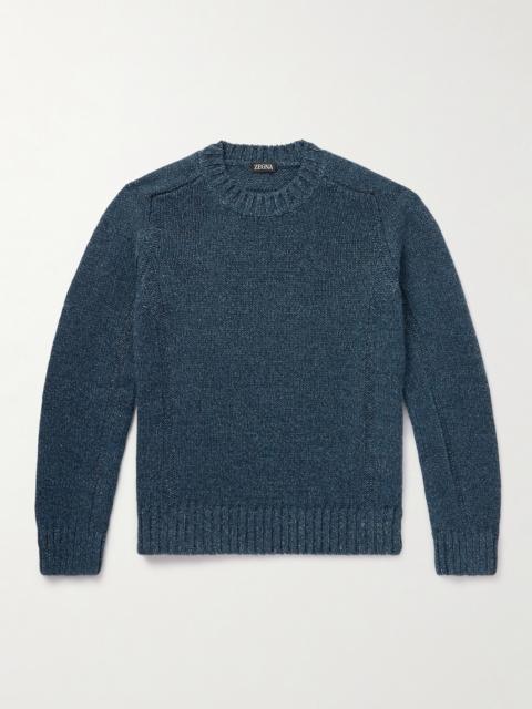 ZEGNA Cashmere, Linen and Cotton-Blend Sweater