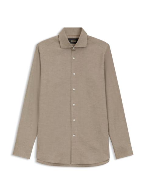 BOSS REGULAR-FIT SHIRT IN PATTERNED ITALIAN-MADE COTTON