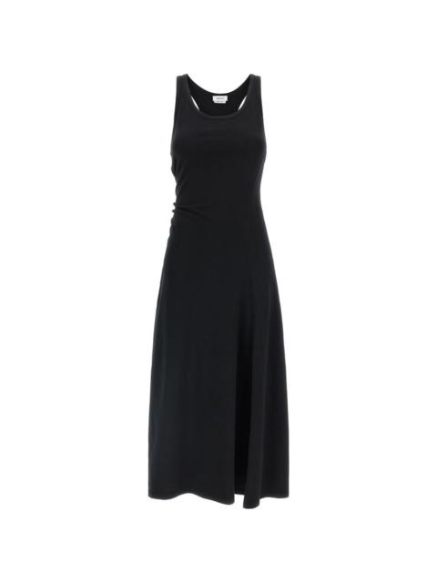 Alexander McQueen corset logo-embroidery dress