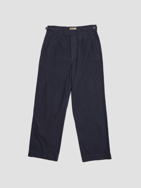 Nigel Cabourn Navvie Pant Cotton Broken Twill in Navy