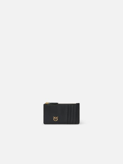 PINKO ZIPPED CHEVRON-PATTERNED CARD HOLDER