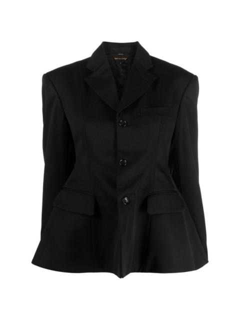 peplum-waist tailored blazer